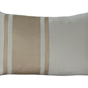 40x60 cm kuddfodral beige med ivory rand