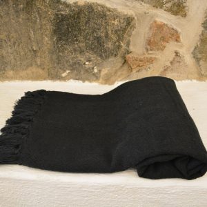 10BB Svart pläd linne bomull